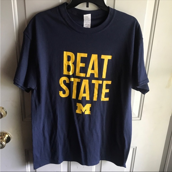 University of Michigan Beat State T-Shirt Size L - Picture 1 of 4